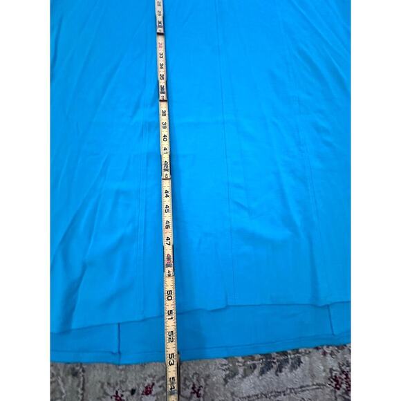 NWT J.Jill Turquoise Stretch Lagenlook Lounge Shift Tunic Maxi Dress Size XLT - Picture 8 of 9